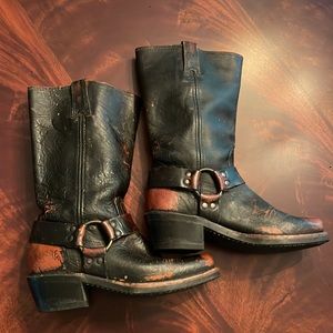 Frye brown and reddish Brown Heeled Boots